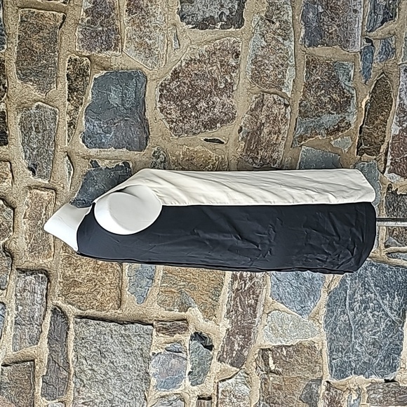 Theory White & Black Viscose Round Neck color block Sleeveless Dress Size 10 - Picture 4 of 9